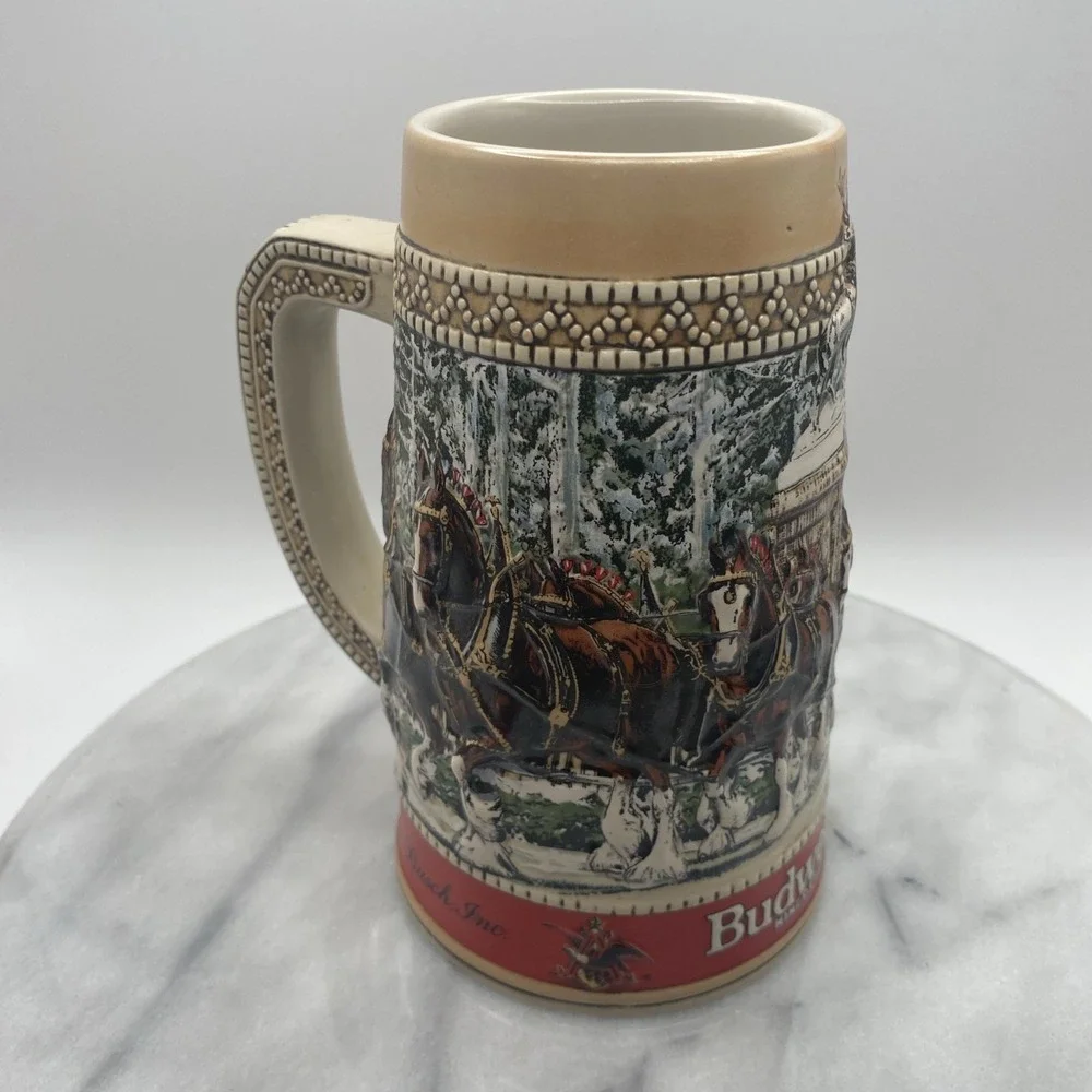 BUDWEISER Holiday Beer Stein 1987 